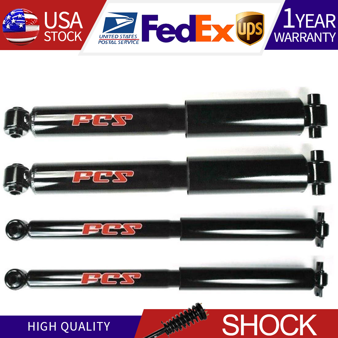 4 Shocks For 1988 - 1998 Chevy GMC K1500 K2500 K3500 Sierra Silverado 4x4